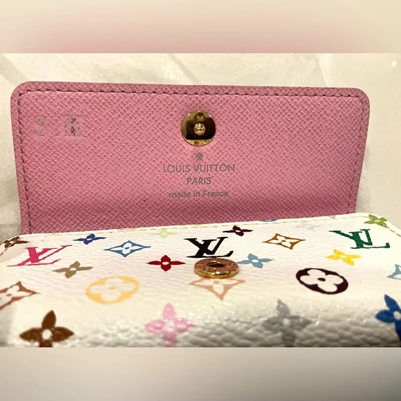 Louis Vuitton Multicolore 4 Key Holder White Monogram Murakami – Pink Interior - Picture 5 of 12